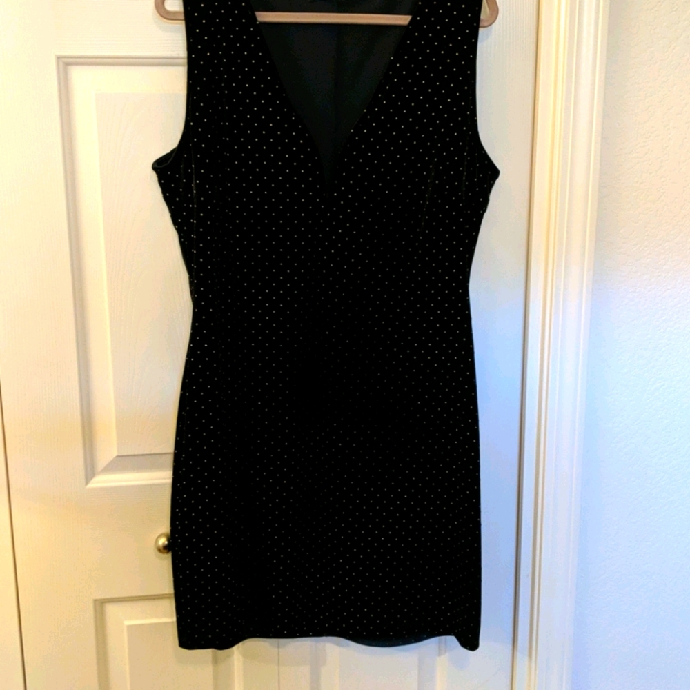 Studded velvet bodycon dress
